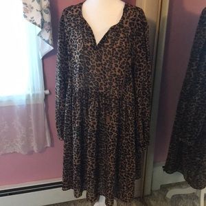 TIME AND TRU leopard dress. Size XL